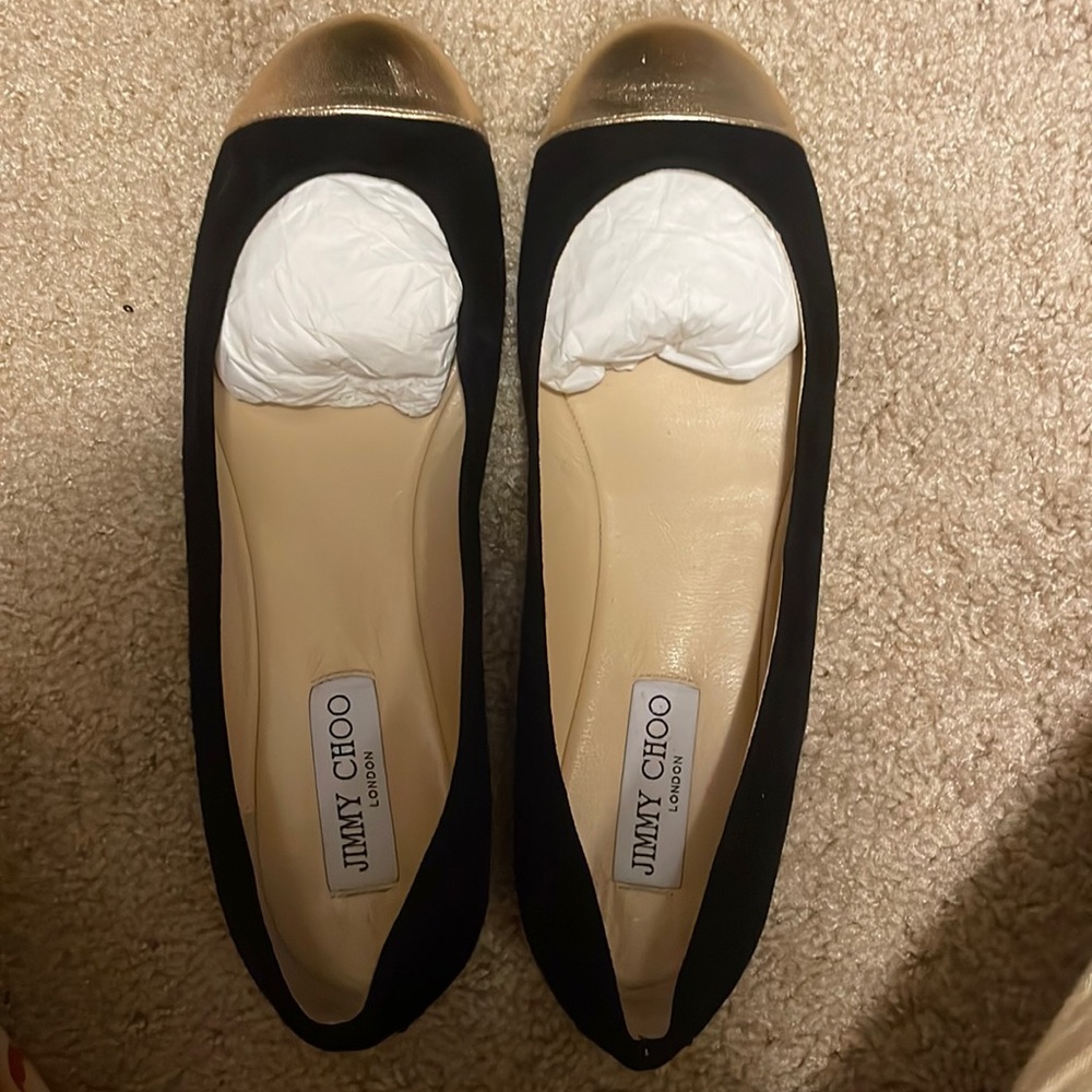 Jimmy choo black ballet flats